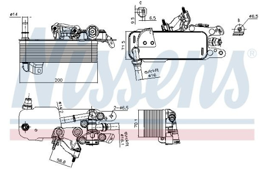 Refroidisseur d'huile, transmission automatique 91574 Nissens, Image 5