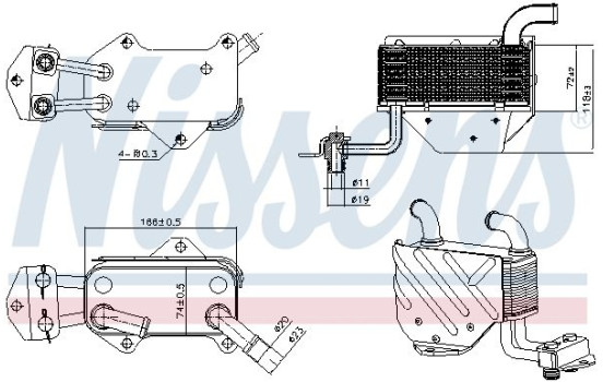 Refroidisseur d'huile, transmission automatique 91576 Nissens, Image 5
