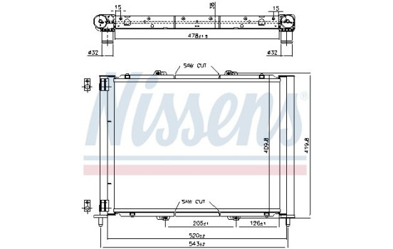 Module de refroidissement 637626 Nissens