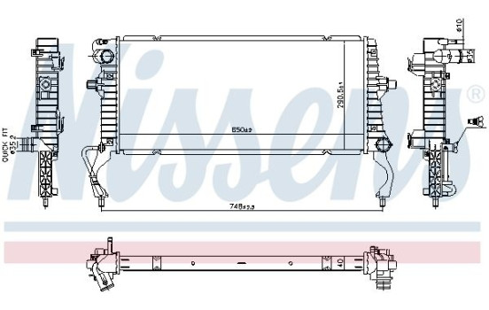 Radiateur 607023 Nissens