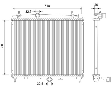 Radiateur 701115 Valeo