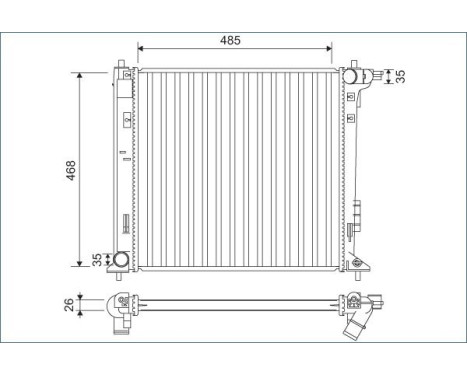 Radiateur 701140 Valeo