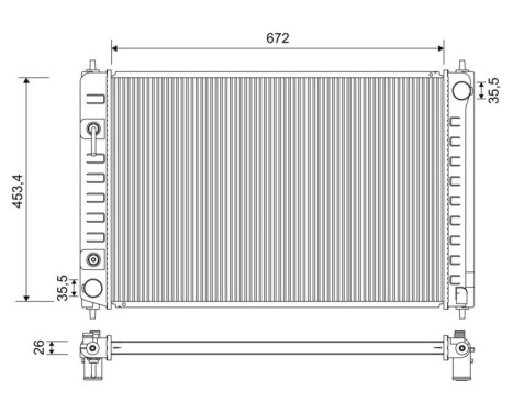 Radiateur 701195 Valeo