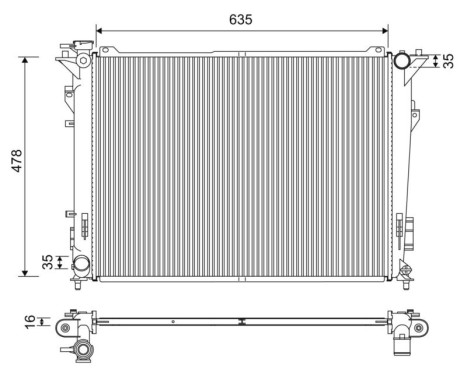 Radiateur 701209 Valeo