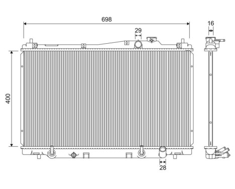 Radiateur 701232 Valeo