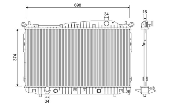 Radiateur 701241 Valeo