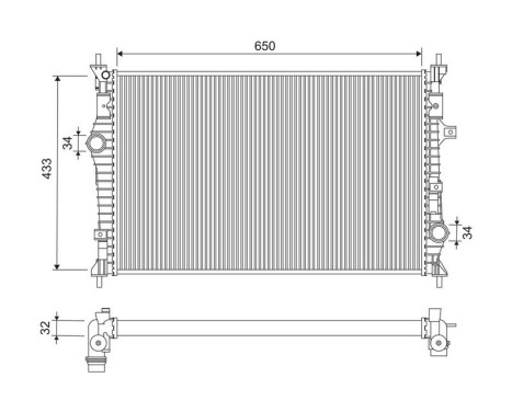 Radiateur 701284 Valeo