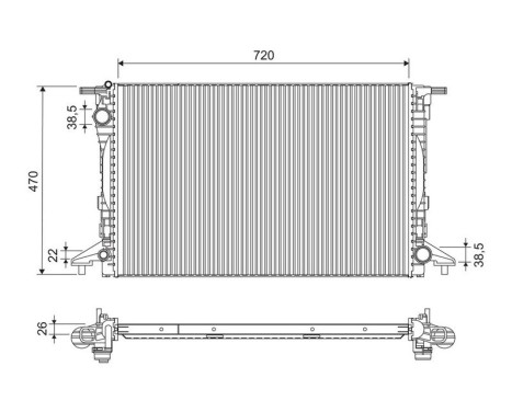 Radiateur 701293 Valeo