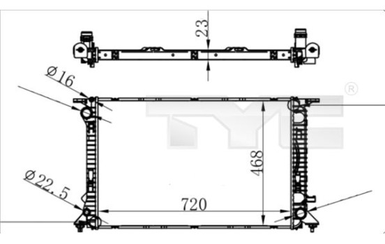 Radiateur 702-0038 TYC