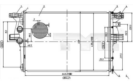 Radiateur 715-0005 TYC