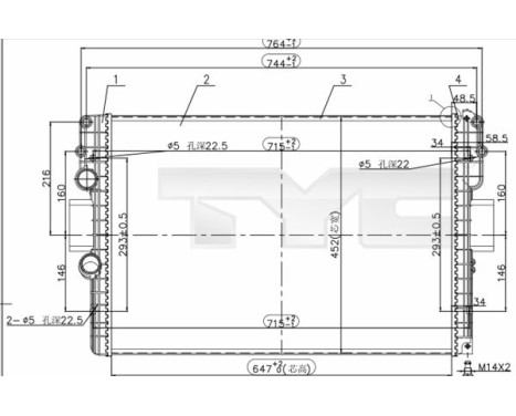 Radiateur 715-0006-R TYC