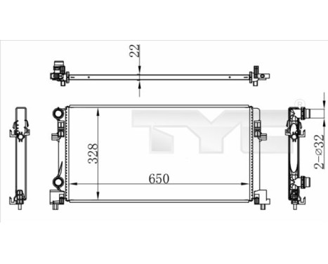 Radiateur 737-0073 TYC