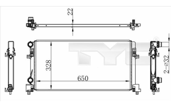 Radiateur 737-0073 TYC