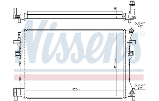 Radiateur basse température, intercooler 65328 Nissens