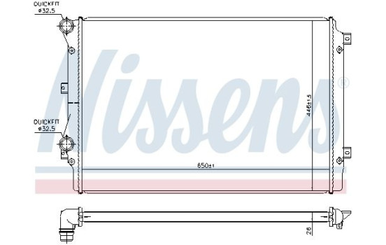 Radiateur basse température, intercooler 65339 Nissens