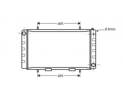 RADIATEUR POUR LANDROVER 90/100 2.5D 02002092 International Radiators