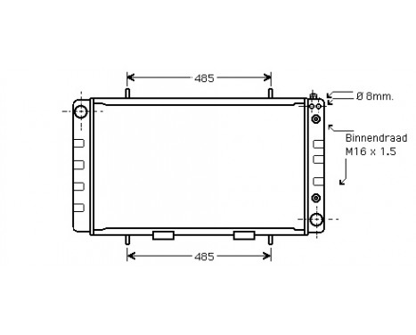RADIATEUR r 2.5 D + Oilcooler '89 - 02002064 International Radiators