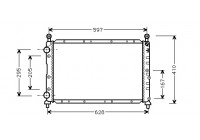 Radiateur, refroidissement du moteur 01002068 International Radiators