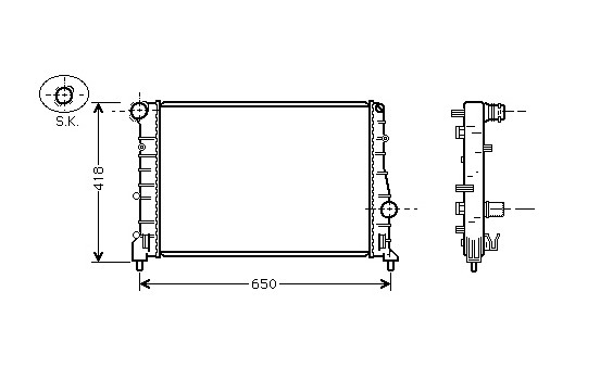 Radiateur, refroidissement du moteur 01002084 International Radiators