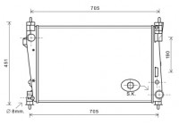 Radiateur, refroidissement du moteur 01002123 International Radiators