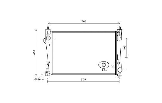 Radiateur, refroidissement du moteur 01002123 International Radiators