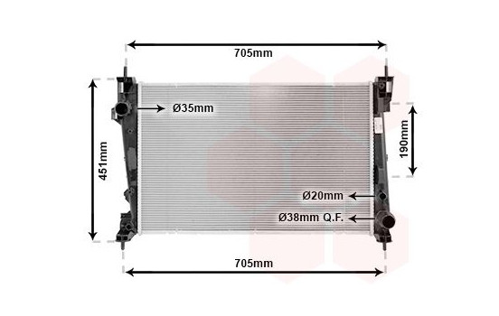 Radiateur, refroidissement du moteur 01002123 International Radiators, Image 2
