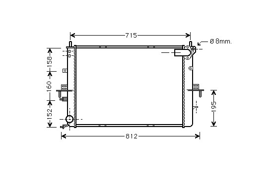 Radiateur, refroidissement du moteur 02002152 International Radiators