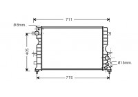 Radiateur, refroidissement du moteur 02002165 International Radiators