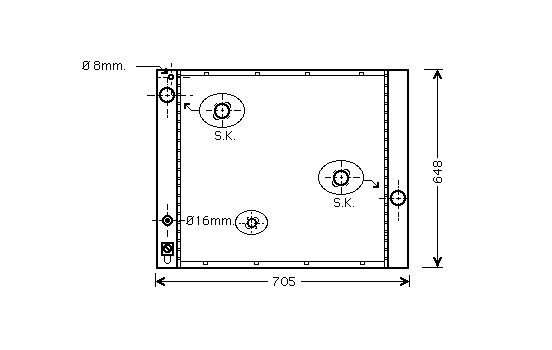 Radiateur, refroidissement du moteur 02002166 International Radiators