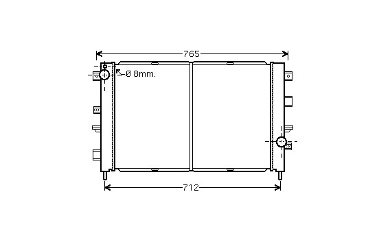 Radiateur, refroidissement du moteur 02002175 International Radiators