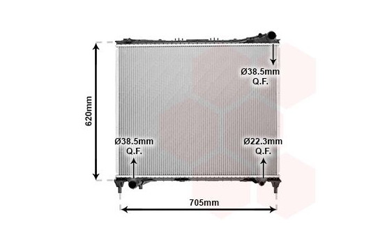 Radiateur, refroidissement du moteur 02002337 International Radiators