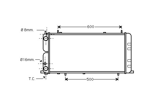 Radiateur, refroidissement du moteur 03002051 International Radiators
