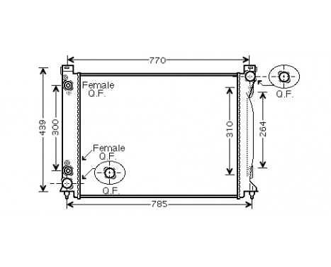 Radiateur, refroidissement du moteur 03002232 International Radiators