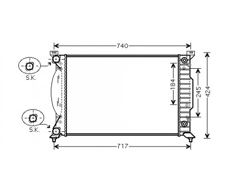 Radiateur, refroidissement du moteur 03002241 International Radiators