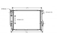 Radiateur, refroidissement du moteur 06002092 International Radiators