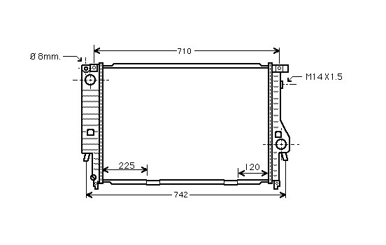 Radiateur, refroidissement du moteur 06002095 International Radiators