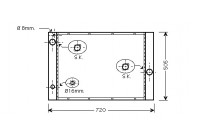 Radiateur, refroidissement du moteur 06002236 International Radiators