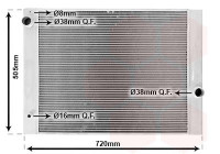 Radiateur, refroidissement du moteur 06002285 International Radiators