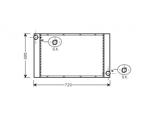 Radiateur, refroidissement du moteur 06002287 International Radiators