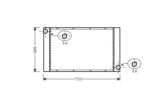 Radiateur, refroidissement du moteur 06002287 International Radiators