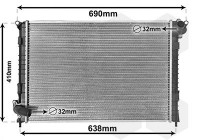 Radiateur, refroidissement du moteur 06002314 International Radiators