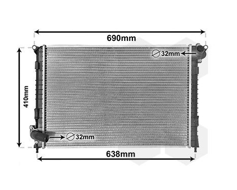 Radiateur, refroidissement du moteur 06002314 International Radiators