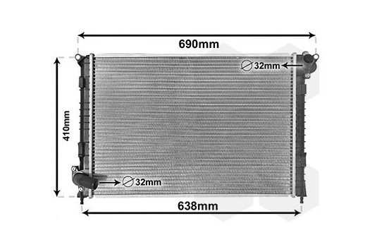 Radiateur, refroidissement du moteur 06002314 International Radiators