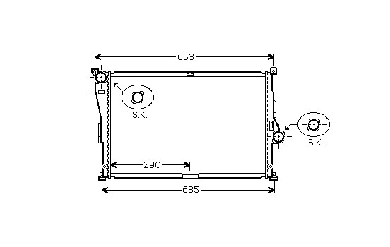 Radiateur, refroidissement du moteur 06002335 International Radiators