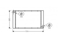 Radiateur, refroidissement du moteur 06002357 International Radiators