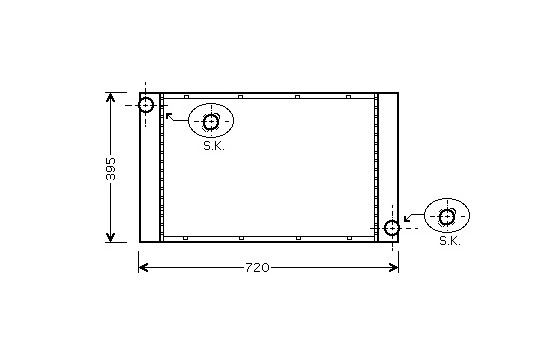 Radiateur, refroidissement du moteur 06002357 International Radiators