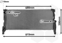 Radiateur, refroidissement du moteur 06012704 International Radiators