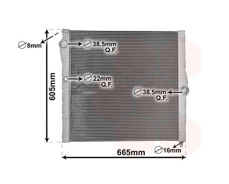 Radiateur, refroidissement du moteur 06012710 International Radiators