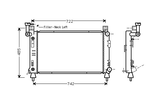 Radiateur, refroidissement du moteur 07002050 International Radiators