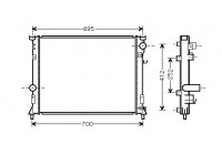 Radiateur, refroidissement du moteur 07002097 International Radiators
